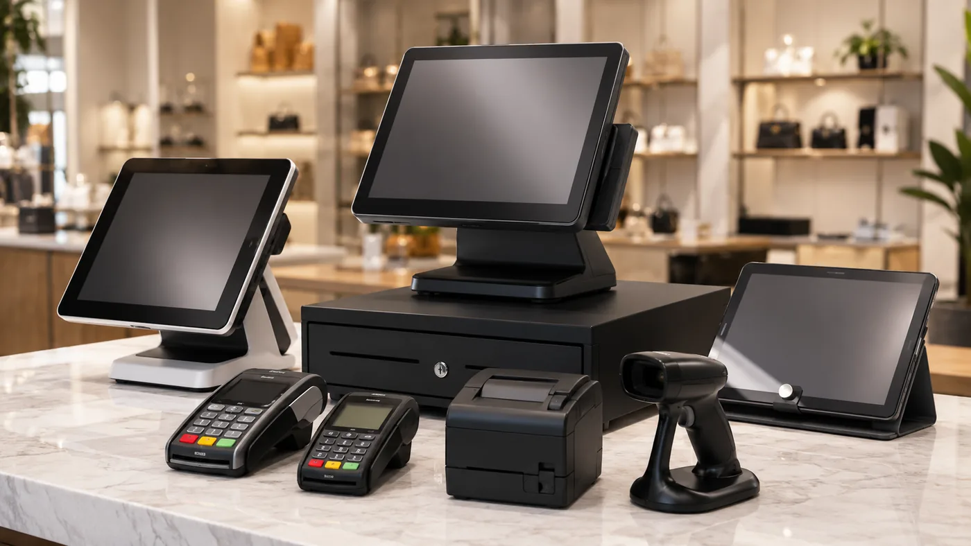 Equipamiento TPV con datáfonos, impresora y lector de códigos