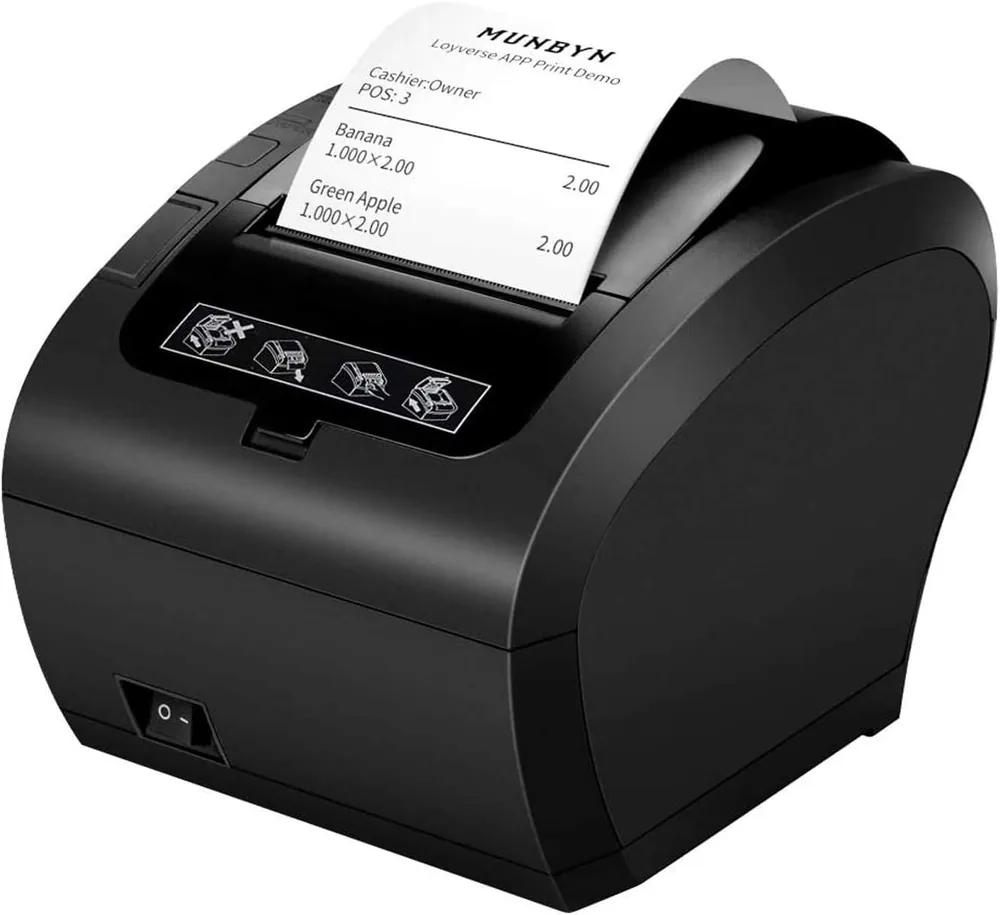 Imagen de producto para MUNBYN impresora térmica de tickets 80 mm USB y Ethernet